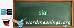 WordMeaning blackboard for sial